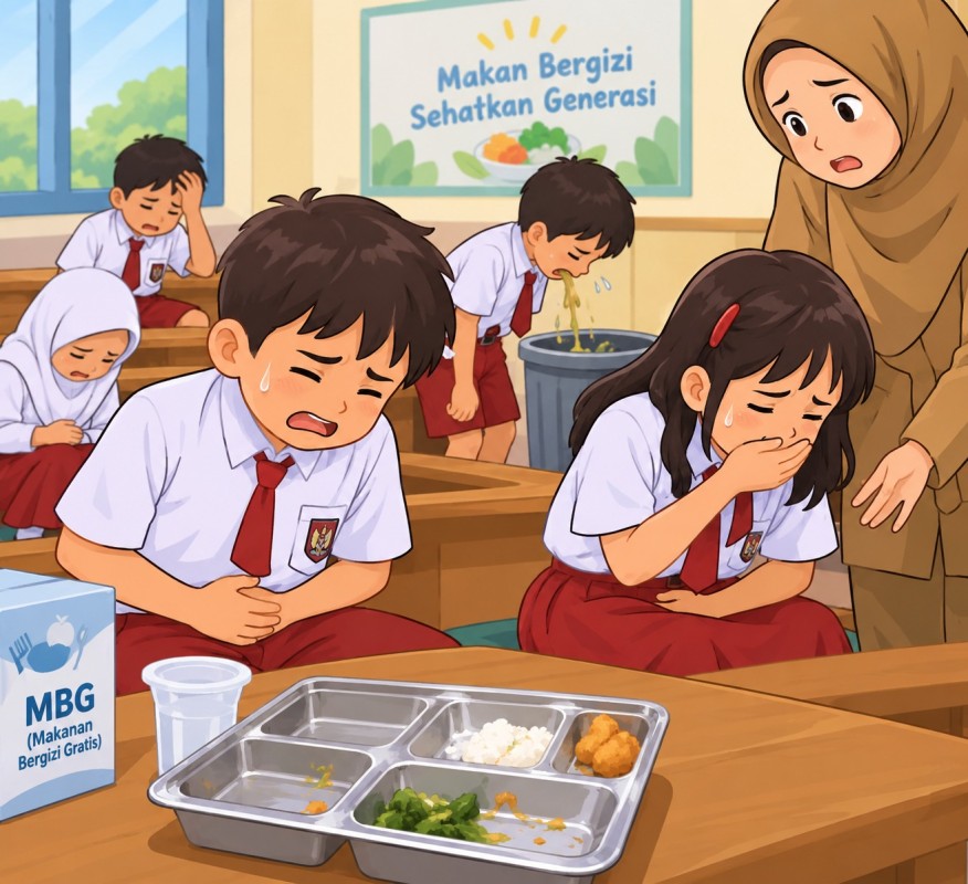 Belasan Siswa di Tapung Keluhkan Gangguan Kesehatan Usai Makan MBG