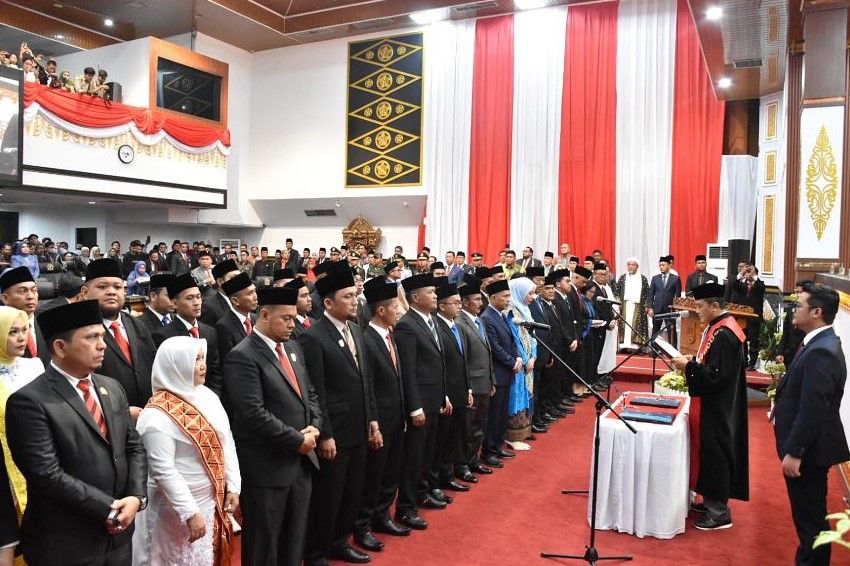 Momentum Rapat Paripurna Istimewa Pelantikan 50 Anggota DPRD Pekanbaru