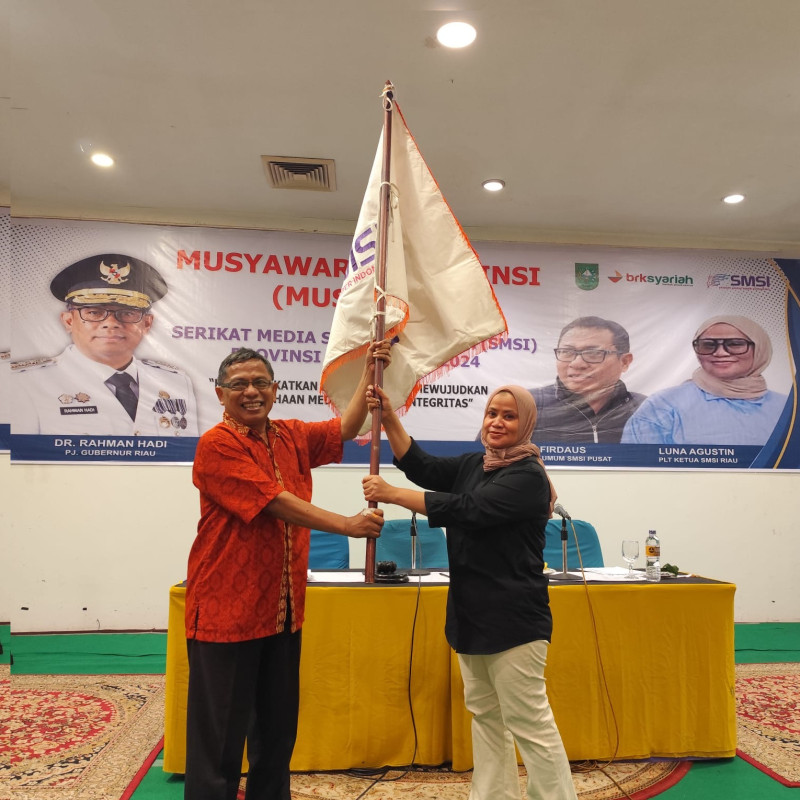 Luna Agustin Terpilih Jadi Ketua SMSI Riau Periode 2024-2029