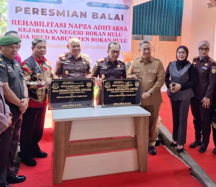 Kajati Riau Resmikan Balai Rehabilitasi Napza dan Rumah Restorative Justice di Rohul