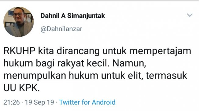 Jubir Prabowo: RKUHP Dibuat Untuk Hukum Rakyat Kecil, Bagi Para Elit Semakin Longgar