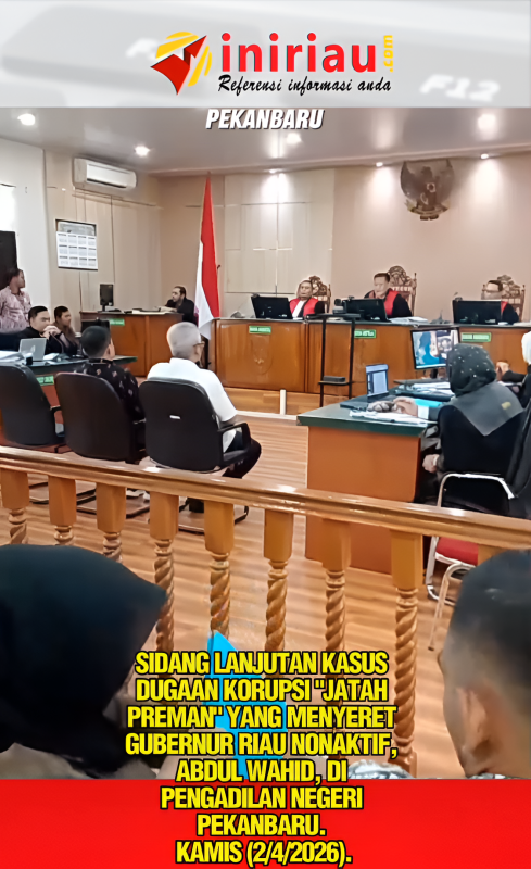 Eks Sekda Riau Riau Jadi Saksi Sidang Japrem Abdul Wahid