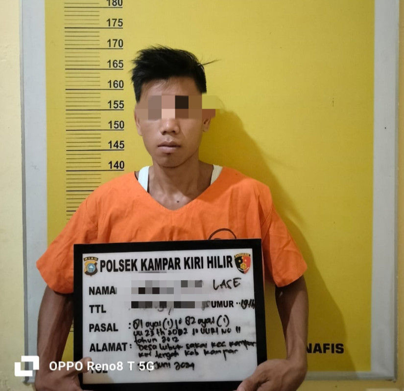 Polsek Kampar Kiri Hilir Tangkap Pelaku Pencabulan Anak di Bawah Umur