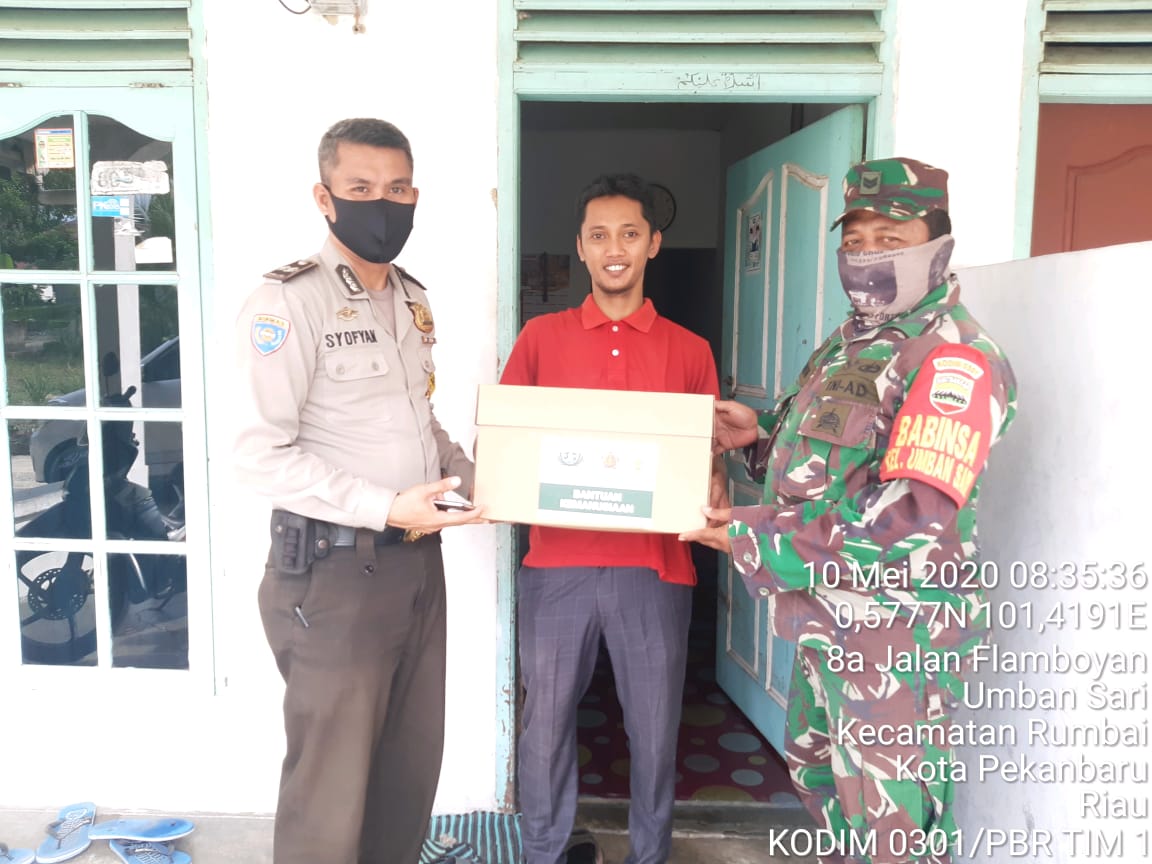 Koramil 01/Rumbai Bantu 6 KK Kurang Mampu di Kelurahan Umban Sari