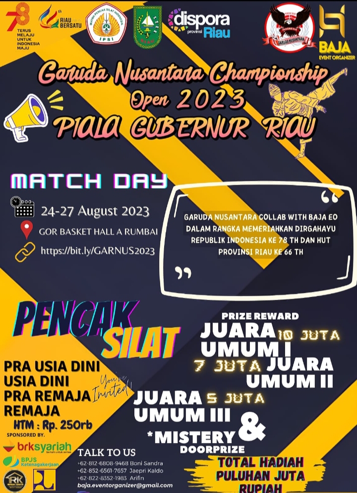 Ayo Mendaftar! Pencak Silat Piala Gubri dengan Hadiah Puluhan Juta Rupiah Digelar