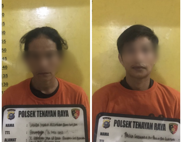 Sepasang Kekasih di Tenayan Raya Dibekuk Usai Curi Motor Tetangga