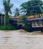 Jembatan Sei Rokan Nyaris Roboh, Kendaraan Tonase Besar Dilarang Lewat