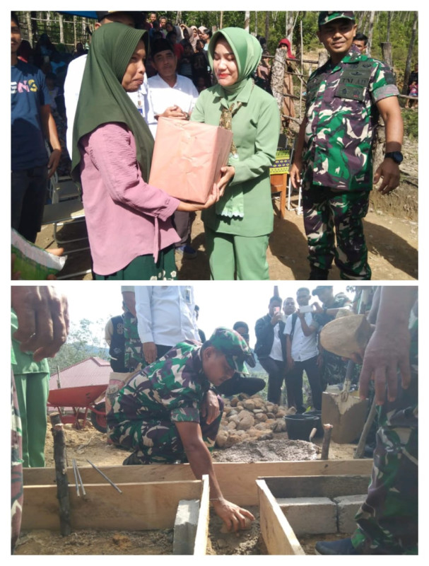 Dandim 0302/Inhu Beri Bantuan  Rumah Layak Huni di Pangkalan Indarung