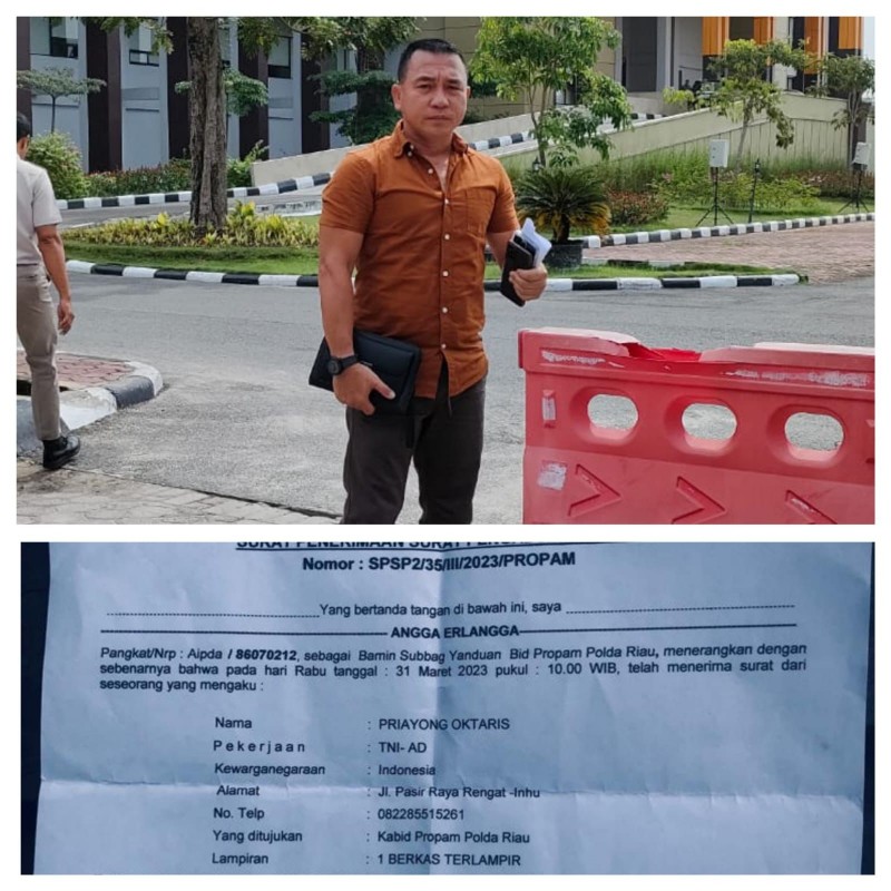 Diduga Hilangkan BB, Ayong Laporkan  Kasat Reskrim dan KBO Ke Polda Riau