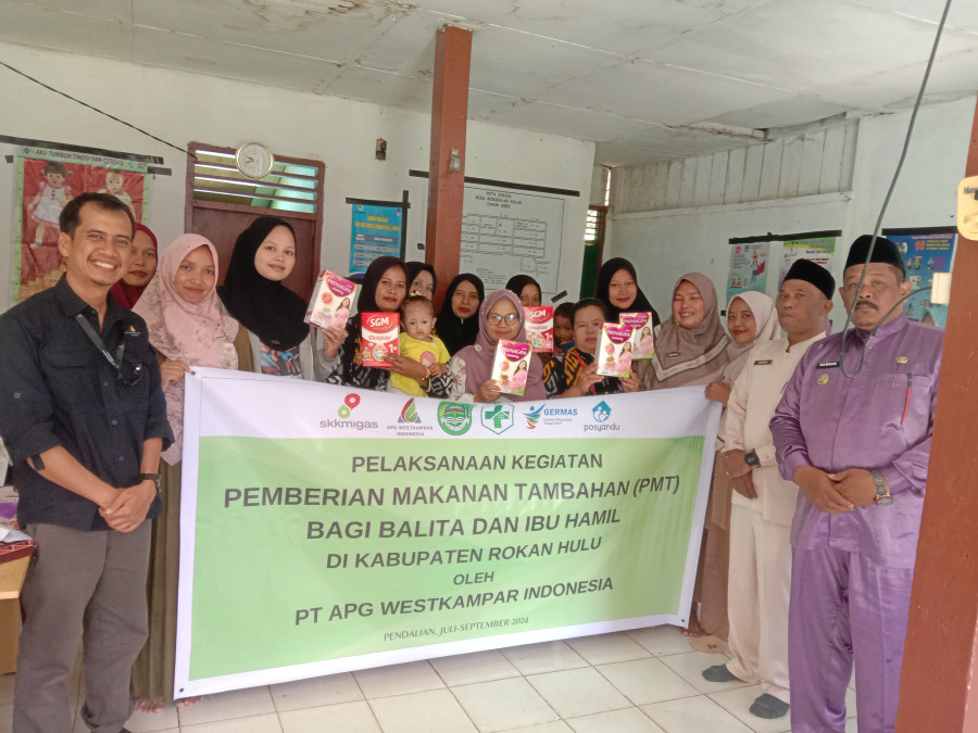 APG Westkampar Indonesia Salurkan Bantuan Makanan Tambahan di Wilayah Operasi