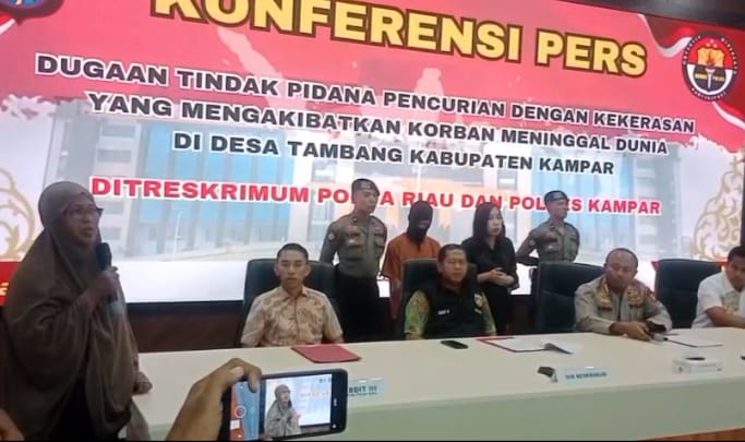Polda Riau Ringkus Dua Pelaku Pembunuhan di Desa Tambang Kampar