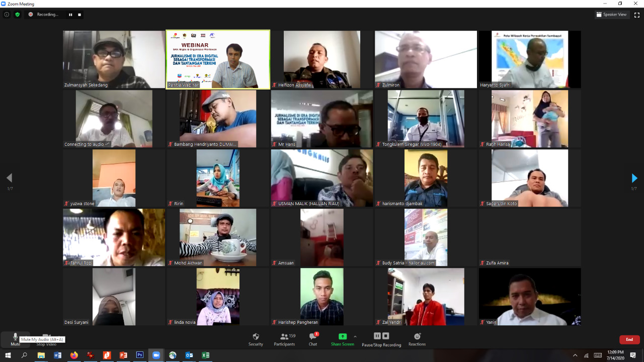 SKK Migas Sumbagut- KKKS Riau Gelar Webinar Dengan Organisasi Wartawan
