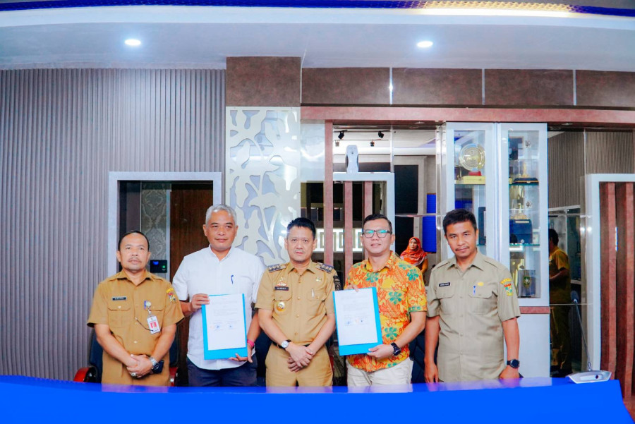 Jaga Kondusifitas Pemilu 2024,  Bawaslu dan FKDM Kampar Lakukan MoU