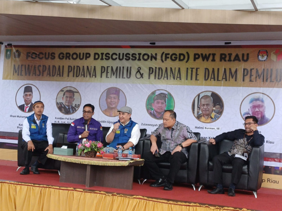Dukung Pemilu Jujur, Adil dan Damai, PWI Riau-KPU-Bawaslu dan Polda Deklarasi Melawan Hoaks