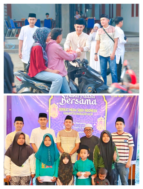 SMSI Inhil Gelar Buka Puasa Bersama, Pembagian Takjil dan Santunan Anak Yatim