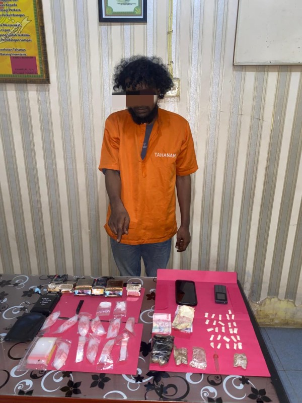 Polsek Tambang Gulung Pengedar, 28 Paket Sabu Disita