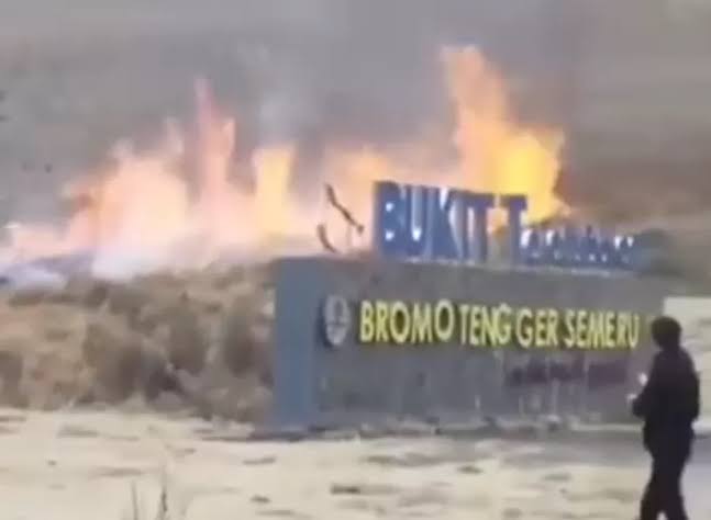 Kebakaran di Bromo Makin Meluas, Api Sampai Bukit Jemplang