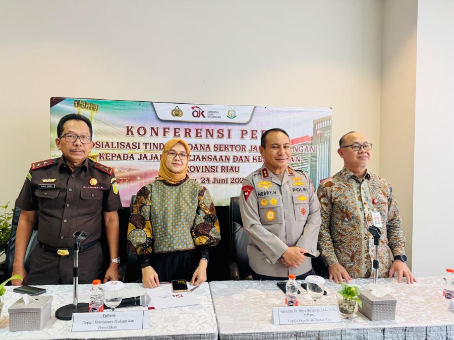 OJK Sosialisasikan Tindak Pidana Sektor Jasa Keuangan bagi APH di Riau
