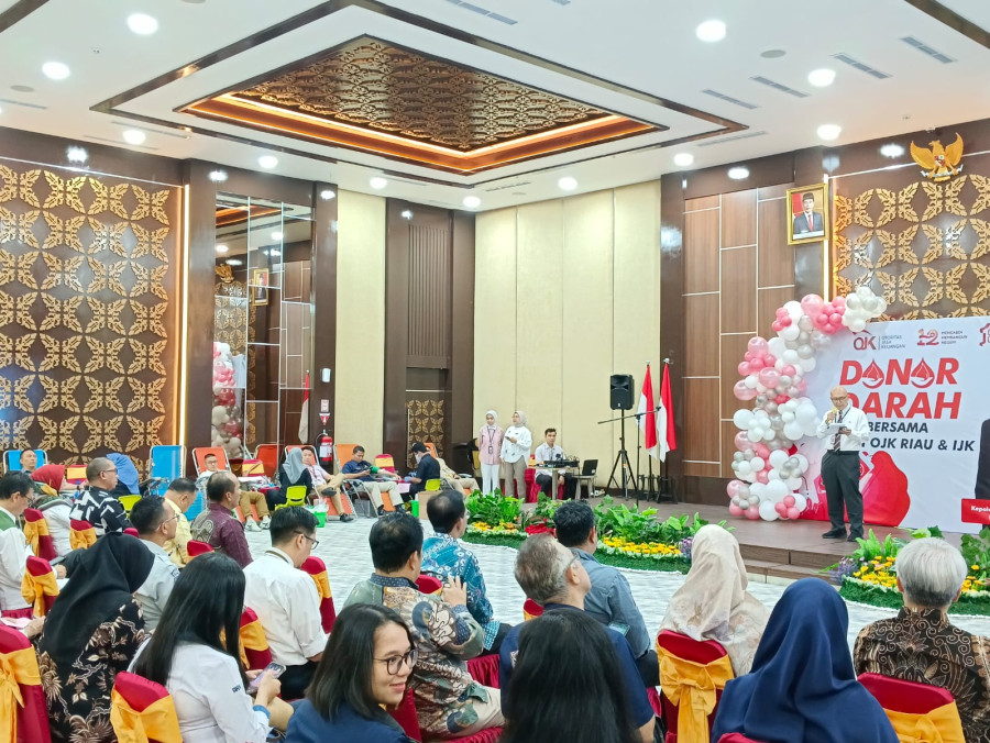 Syukuran HUT ke-12, Insan OJK Riau dan IJK Gelar Donor Darah