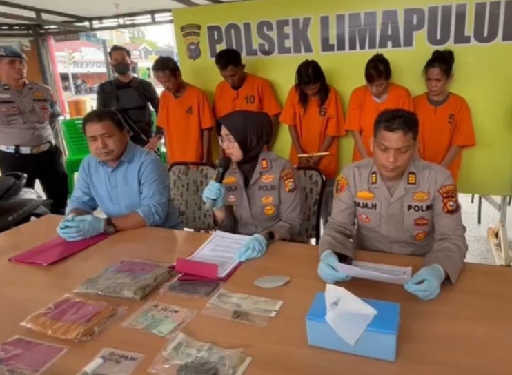 Tiga Wanita Komplotan Curanmor Digulung Polsek Limapuluh