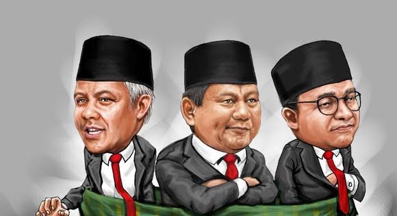 Real Count KPU Nyaris 40%, Suara, Prabowo 55,97%, Anies 24,56%, Ganjar  19.46%