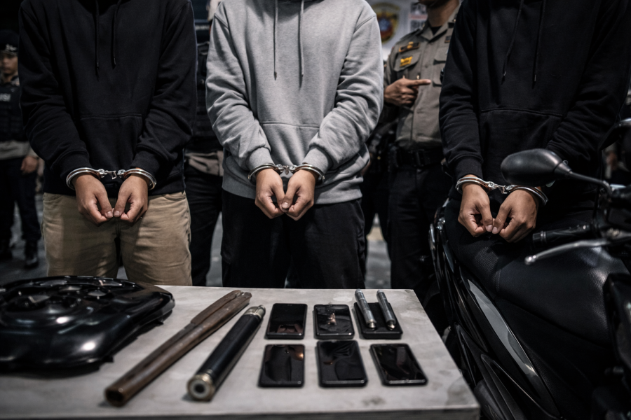 Geng Motor Beraksi Brutal di Pekanbaru, Tiga Pelaku Ditangkap Polisi