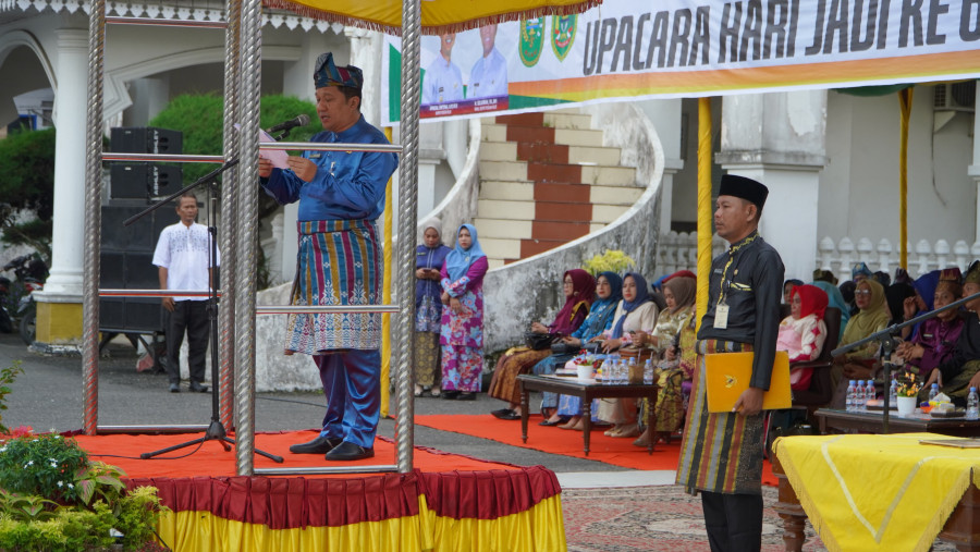 Pemkab Rohil Gelar Upacara Memperingati HUT ke-67 Propinsi Riau