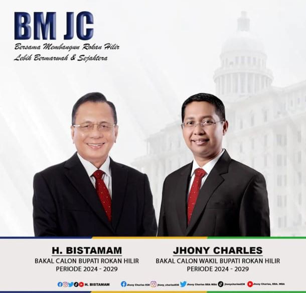 Pasangan Bistamam-Jhony Charles Dinilai Paket Komplit untuk Pimpin Rohil