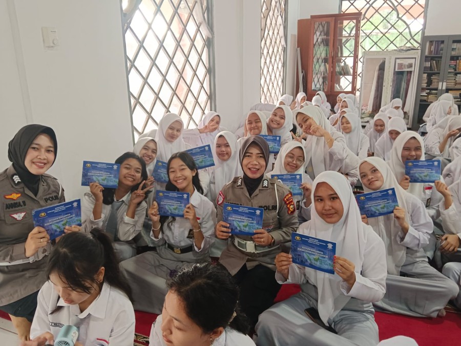 Police Goes To School, Ditlantas Sasar 1.000 Lebih Siswa SMAN 4 Pekanbaru