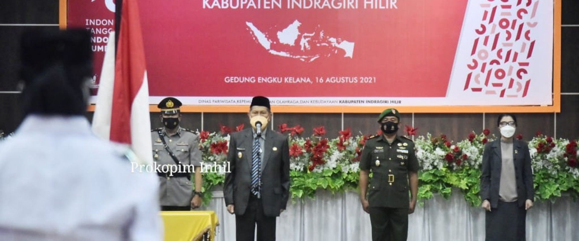 Wabup H.Syamsudin Uti Kukuhkan Para Pengibar Bendera Pusaka Inhil Th.2021
