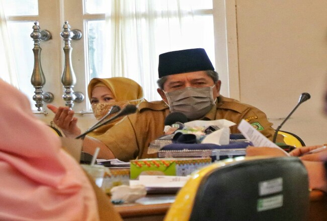 Kasus Turun, Bupati Siak Bahas Penerapan New Normal