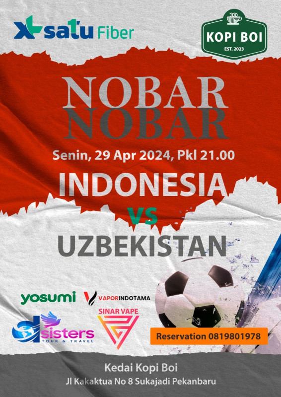 Kopi Boi Tawarkan Nobar Seru Indonesia vs Uzbekistan