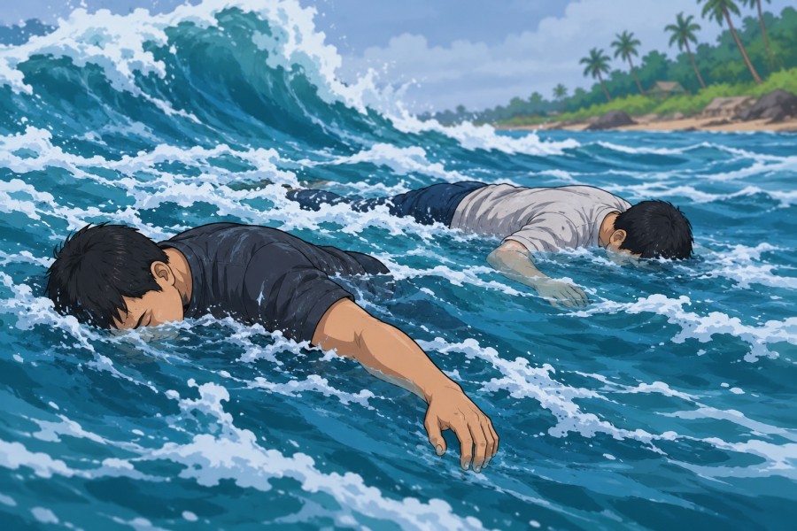 Dua Pemancing Tewas Terseret Gelombang di Pantai Senekip Bengkalis