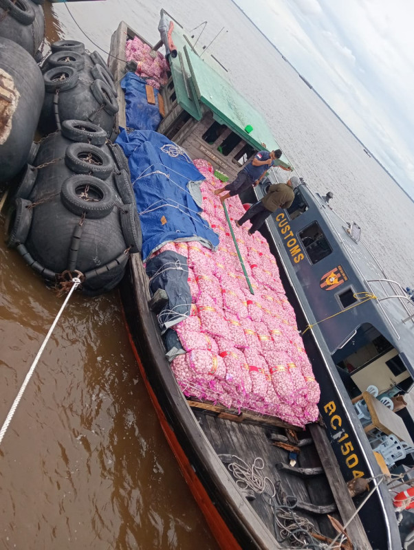 BC Bengkalis Akui Kesulitan Ungkap Pemilik Kapal dan 29 Ton Bawang Putih Ilegal