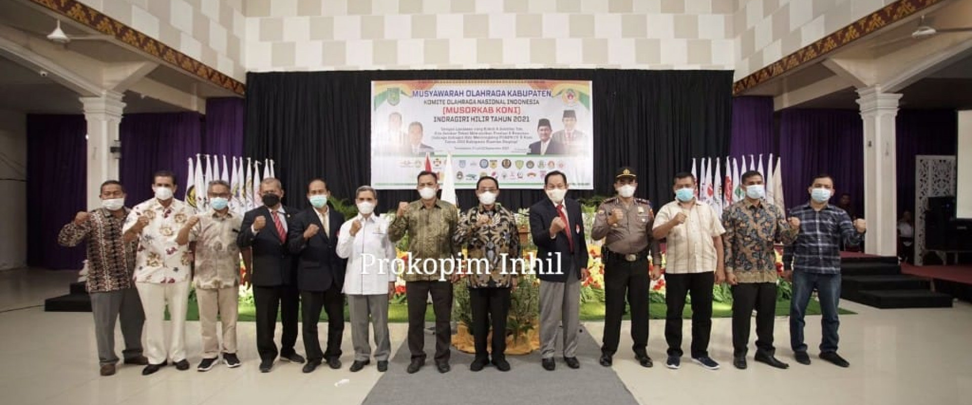 Bupati Inhil Hadiri Sekaligus Buka Musorkab KONI Inhil Tahun 2021