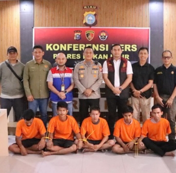 Polres Rohil Bongkar Sindikat Pencurian Kabel PHR, Negara Rugi Rp400 Miliar