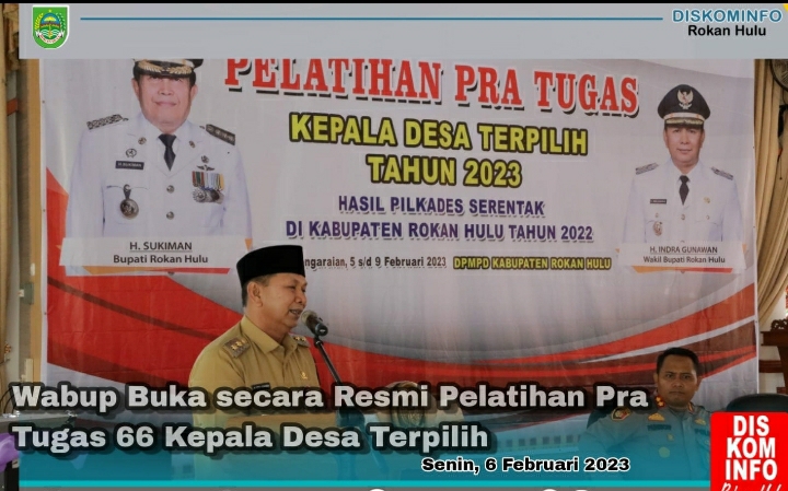 Wabup Rohul Buka Pelatihan Pra Tugas 66 Kepala Desa