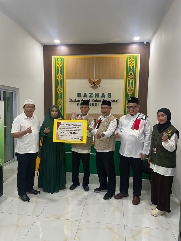 KKIH Pekanbaru Donasikan Rp77,7 Juta untuk Palestina