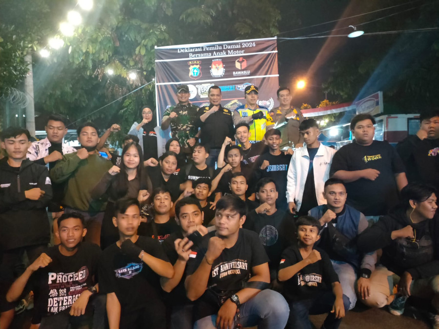 Anak Klub Motor Pekanbaru Komit Jaga Pemilu Damai dan Tolak Hoaks