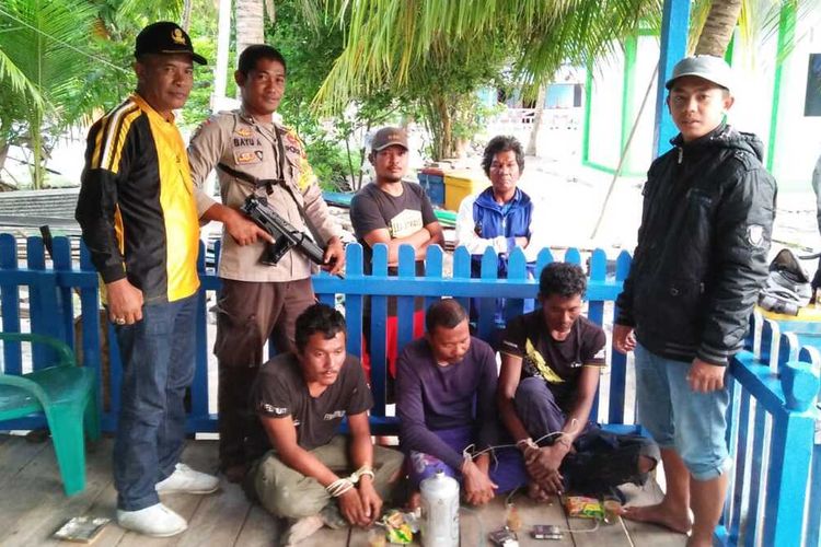 Polisi Berhasil Amankan 5 Nelayan yang Menangkap Ikan Dengan Bahan Peledak Di Bintan Kepri
