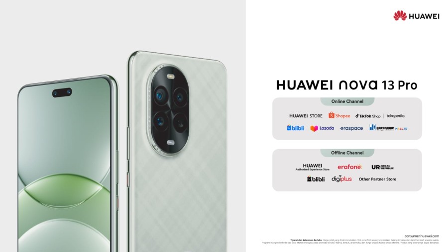 Resmi Dijual Hari Ini, HUAWEI nova 13 Pro Usung Dual Selfie Camera dan Fast Charging 100W