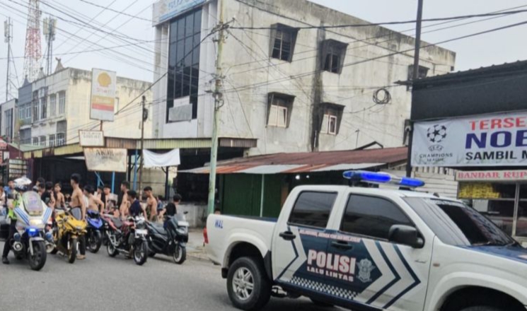 Balap Liar Usai Subuh di Pekanbaru Dibubarkan, 28 Motor Diamankan