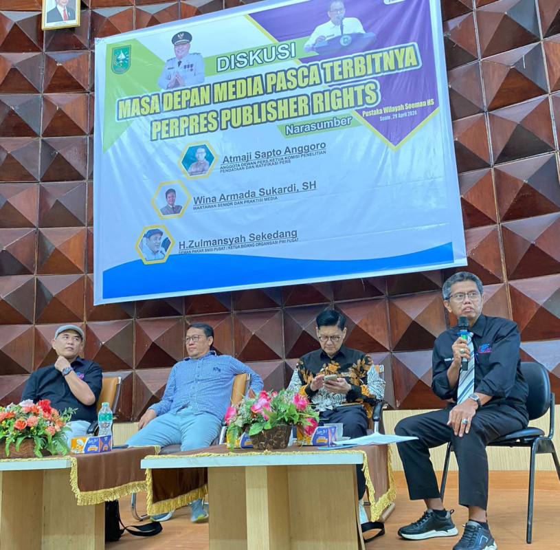 Dari Diskusi Publisher Rights SMSI, Kadis Kominfotik: Pemprov Riau Dukung Jurnalisme Berkualitas