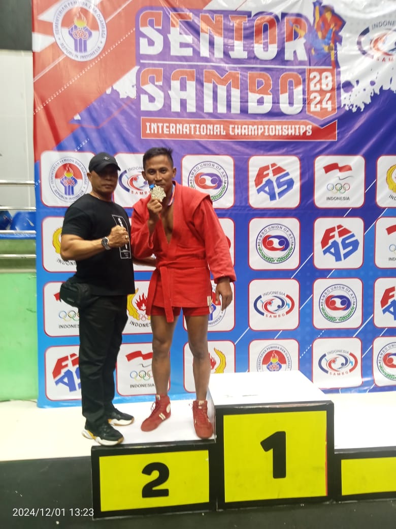 Atlet Sambo Riau Raih Medali Perak di Senior Sambo Internasional Championship
