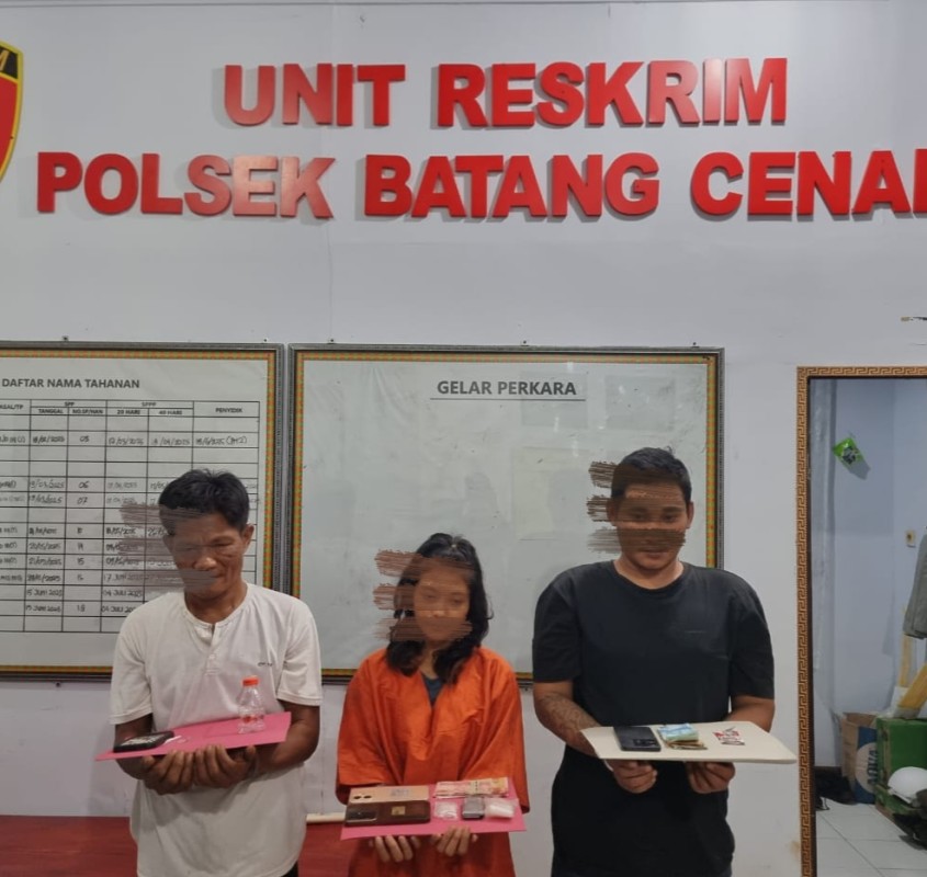 Polres Inhu Gerebek Transaksi Sabu di Kebun Sawit, IRT Diciduk, Suami Kabur