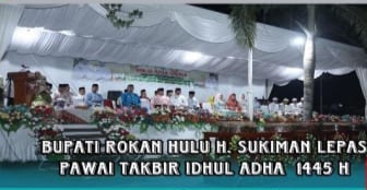 Bupati Sukiman Lepas Pawai Takbiran Hari Raya Idul Adha 1445 H Tahun 2024