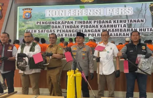 Polda Riau Ungkap 17 Kasus Karhutla, 22 Tersangka Diamankan