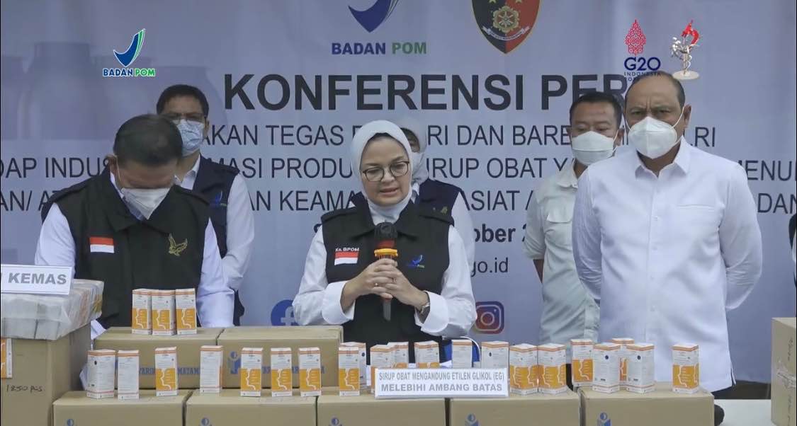 Temuan BPOM, 2 Industri Farmasi Terbukti Gunakan Kandungan EG dan DEG, Ini Sanksinya