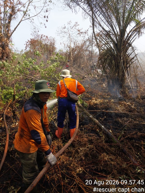 Kebakaran Lahan Kerumutan Meluas, Tim Gabungan Tambah Personel