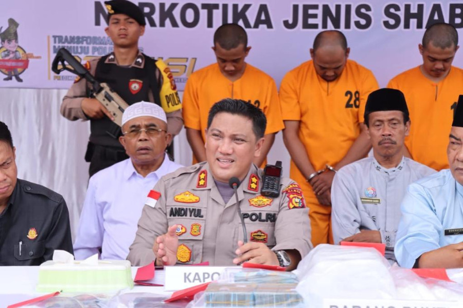 Tiga Pengedar Beserta 4 Kg Sabu dari Malaysia Ditangkap Polres Meranti